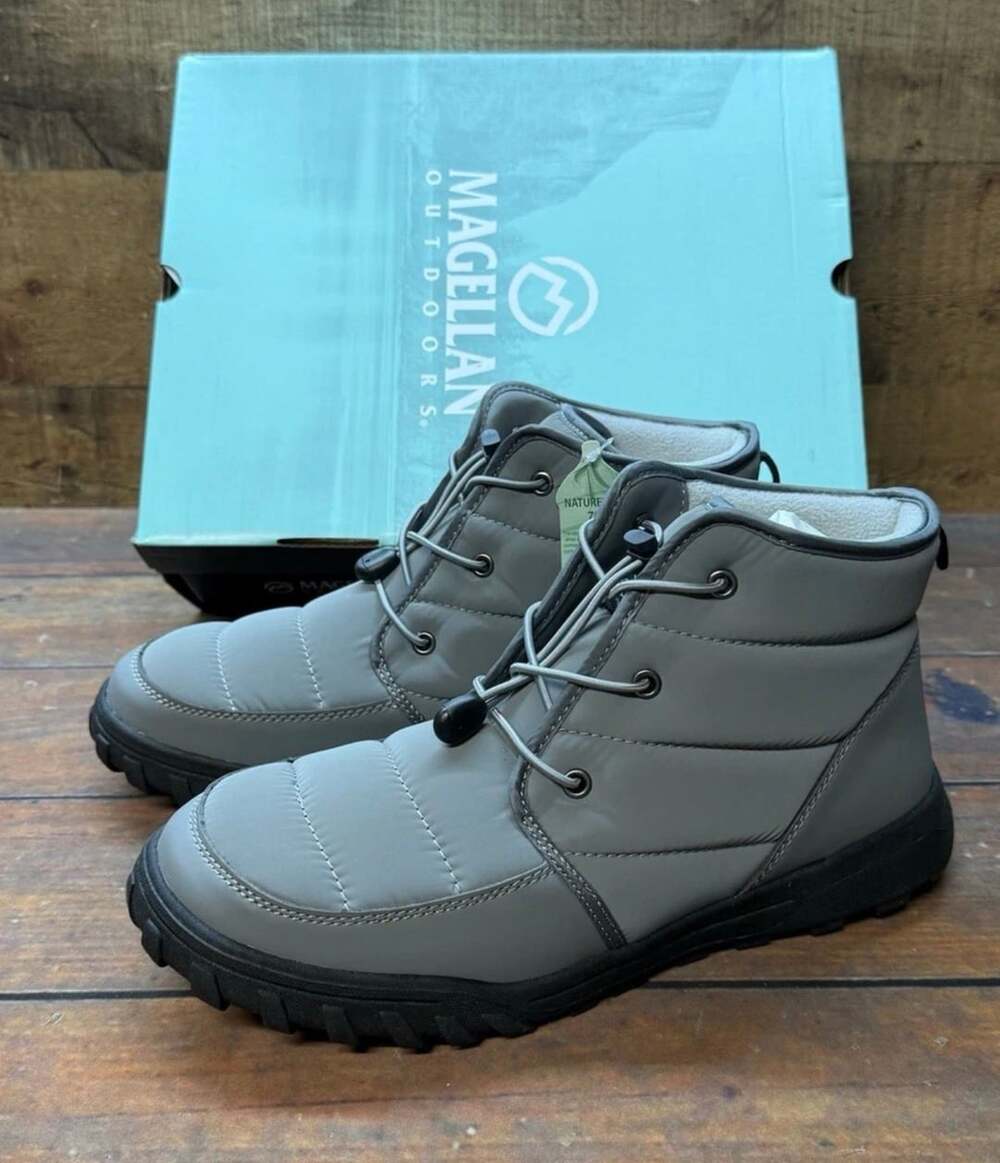 Magellan Outdoors Puffer Mid Boot Size 11 Gray Fleece Lined New
